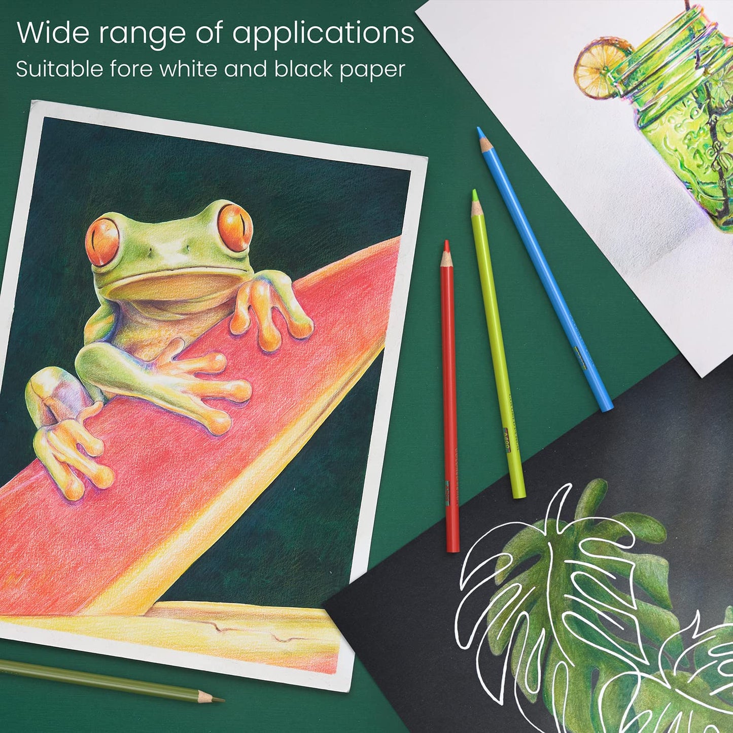 ARTEZA Colored Pencils, 48 Soft Color Pencils, Highly-Pigmented, Wax-Based Coloring Pencils for Artists, and Beginners