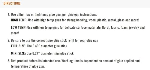 Gorilla Hot Glue Sticks, Mini Size, 4" Long x .27" Diameter, 75 Count, Clear, (Pack of 1)