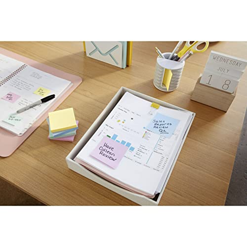 Post-it Notes, 3 in x 3 in, 24 Sticky Notes Pads, 100 Sheets per Pad, The Iconic Canary Yellow Note, New Year Organization or Second Semester School Supplies