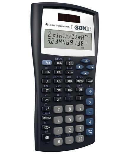 Texas Instruments TI-30XIIS Scientific Calculator, Black with Blue Accents