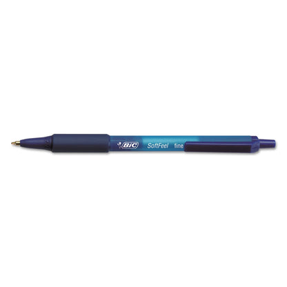 BIC Soft Feel Ball Pen, Blue, Fine Point, 12-Count