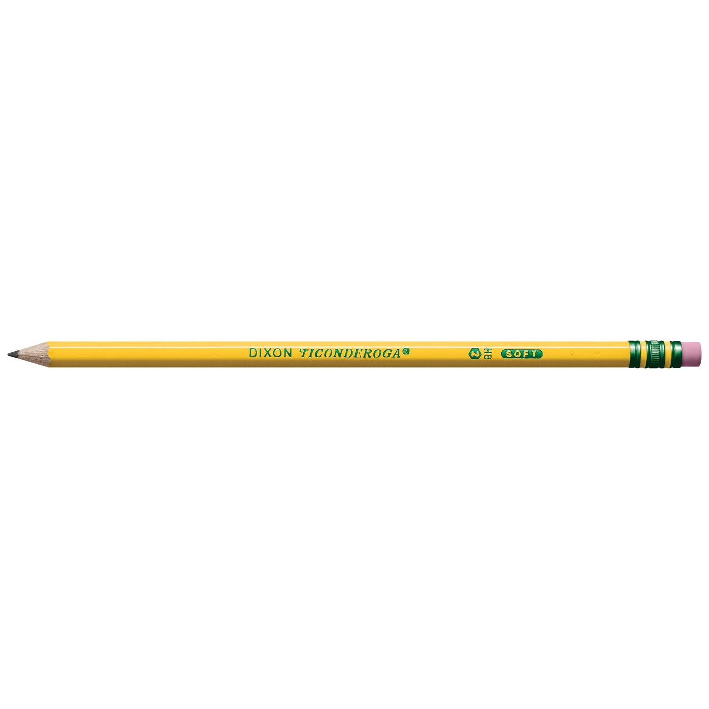 Ticonderoga Wood-Cased Pencils, Pre-Sharpened, #2 HB Soft, Yellow, 30 Count