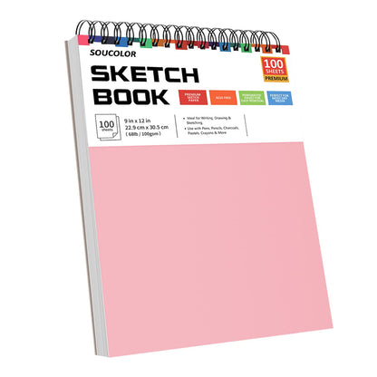 Soucolor 9"x12" Sketch Book 2-Pack: Easter Basket & Holiday Art Supplies for Kids Ages 5-15, Teens & Adults, Creative Gift Set for Birthdays, School Projects, and All-Season Crafting