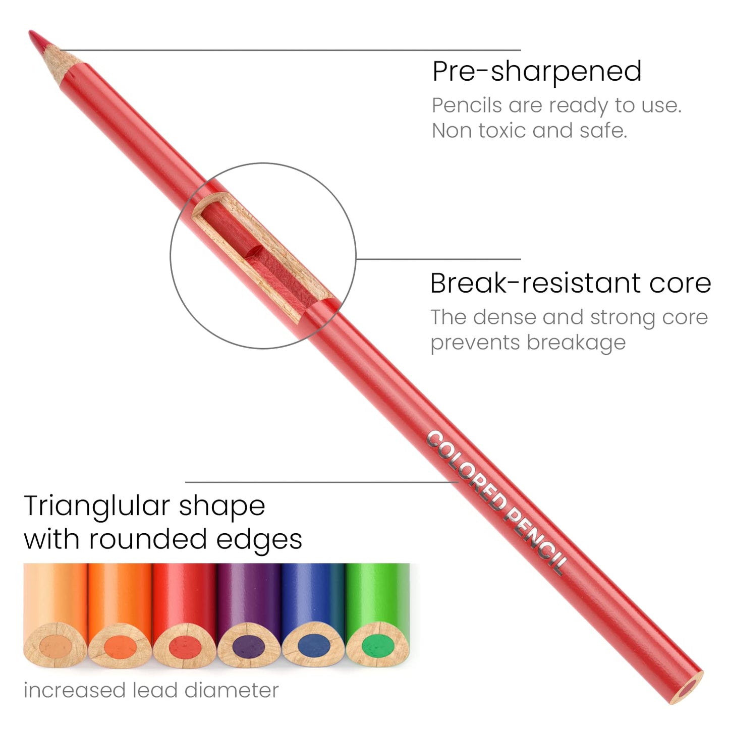 ARTEZA Colored Pencils, 48 Soft Color Pencils, Highly-Pigmented, Wax-Based Coloring Pencils for Artists, and Beginners