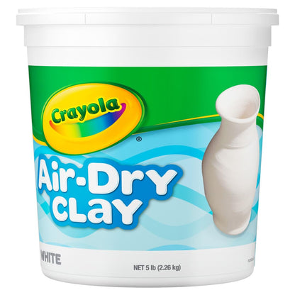 Crayola Air Dry Clay (5lbs), Natural White Modeling Clay for Kids, Sculpting Material, Bulk Craft Supplies for School Classrooms