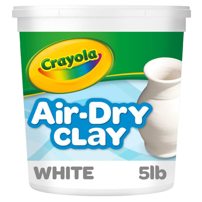 Crayola Air Dry Clay (5lbs), Natural White Modeling Clay for Kids, Sculpting Material, Bulk Craft Supplies for School Classrooms