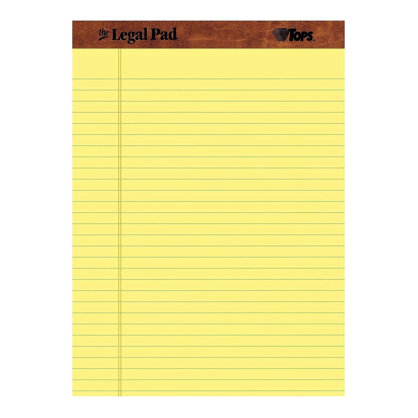 TOPS 8.5 x 11.75 Legal Pads, 12 Pack, The Legal Pad Brand, Wide Ruled, Yellow Paper, 50 Sheets Per Writing Pad, Made in the USA (7532)