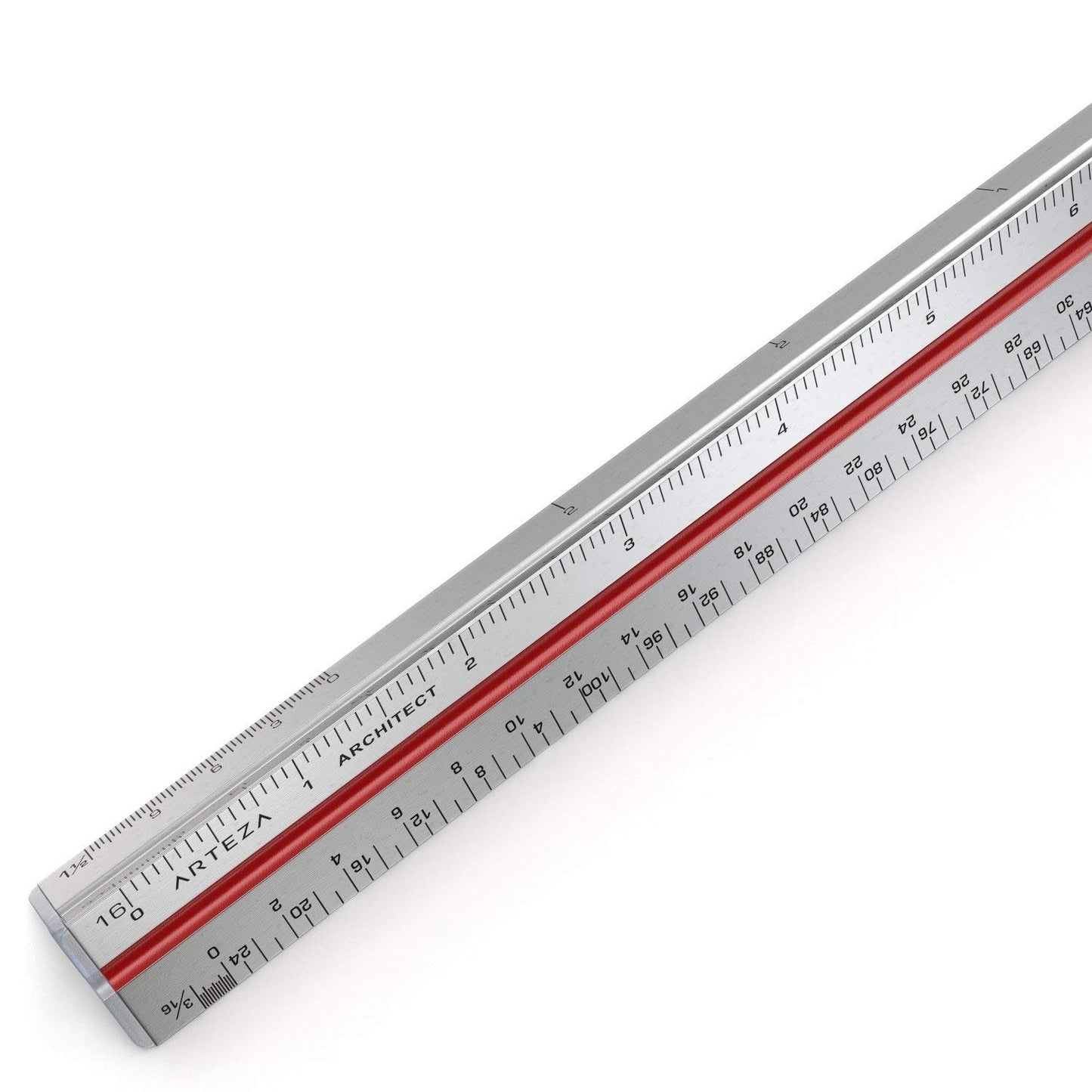 ARTEZA Architectural Scale Ruler, 12-Inch Metal Architect Ruler, Aluminum Engineer Drafting Ruler for Blueprints