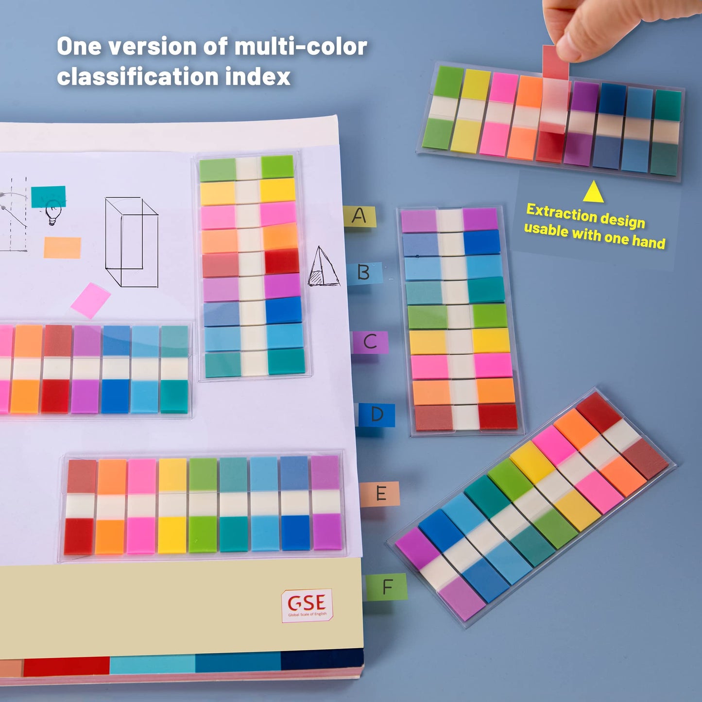 Golcellia 900 Pcs, Transparent Sticky Notes ,Page Markers, Book ,Pop Up Index Tabs,Label,Flags Stickers