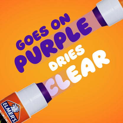 Elmer's Disappearing Purple School Glue Sticks, Washable, 22 Grams, 3 Count