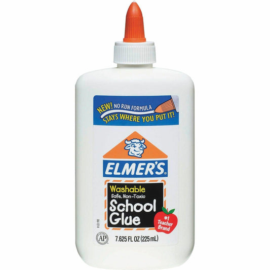 Elmer's Liquid School Glue, Washable, 7.6 oz Each, 6 Count - Great for Making Slime