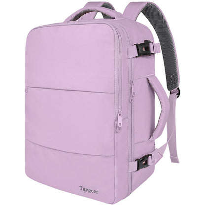 Taygeer Large Backpack for Women Travel Bag, Luggage Backpack for College Women with 15.6inch Laptop Compartment & Shoe Pouch, Carryon Bag for Airplane Business Travel Essentials, Orchid Purple