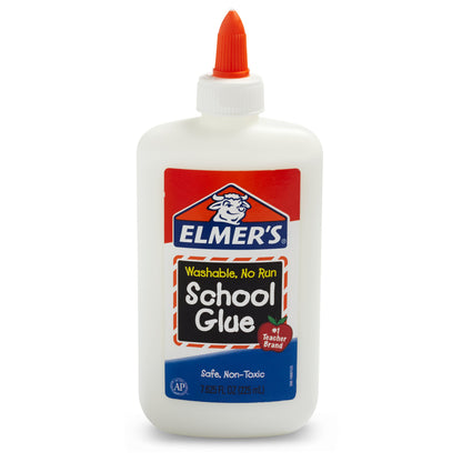 Elmer's Liquid School Glue, Washable, 7.6 oz Each, 6 Count - Great for Making Slime