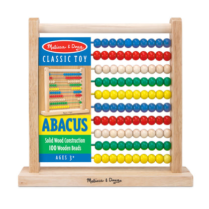 Melissa & Doug Abacus - Classic Wooden Educational Counting Toy With 100 Beads