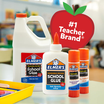 Elmers Liquid School Glue, Slime Glue & Craft Glue | Washable, 4 Ounces Each, Great for Making Slime, 12 Count