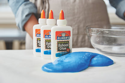 Elmer's Liquid School Glue, Washable, 7.6 oz Each, 6 Count - Great for Making Slime