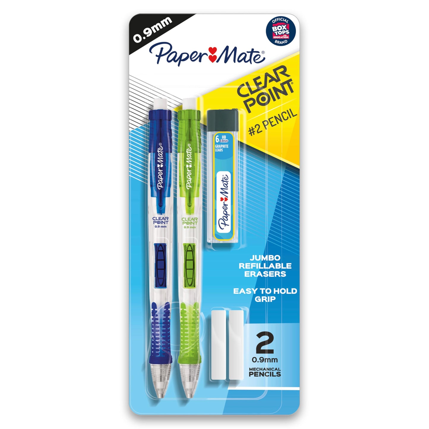 Paper Mate Clearpoint Mechanical Pencils 0.9mm, HB #2 Pencil Set, School Supplies, Teacher Supplies, College School Supplies, Drawing Pencils, Sketching Pencils, 2 Pack