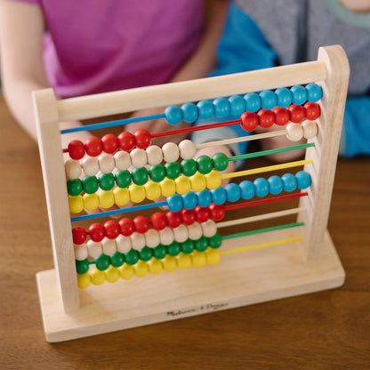 Melissa & Doug Abacus - Classic Wooden Educational Counting Toy With 100 Beads