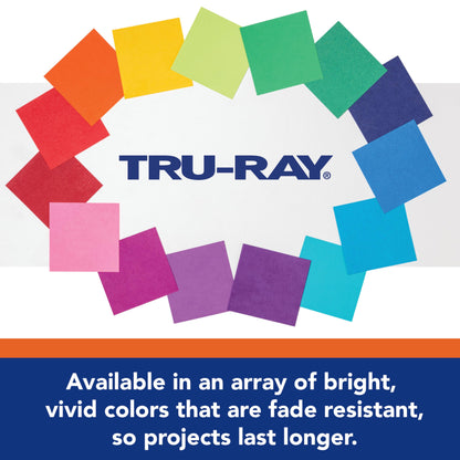 Tru-Ray Construction Paper, 10 Vibrant Colors, 9" x 12", 50 Sheets