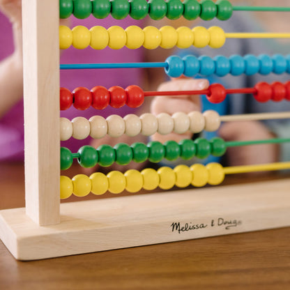 Melissa & Doug Abacus - Classic Wooden Educational Counting Toy With 100 Beads